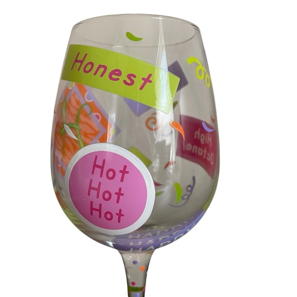 Lolita Love My Letter H Wine Glass Hand Painted - Picture 5 of 7